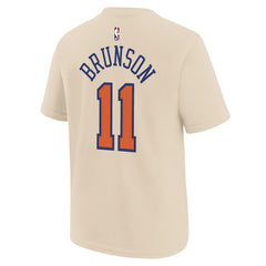 Jalen Brunson New York Knicks Youth 2025/26 City Edition Name & Number T-Shirt On Sale