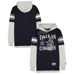 Dallas Cowboys New Era Twofer Layered Long Sleeve Hoodie T-Shirt
