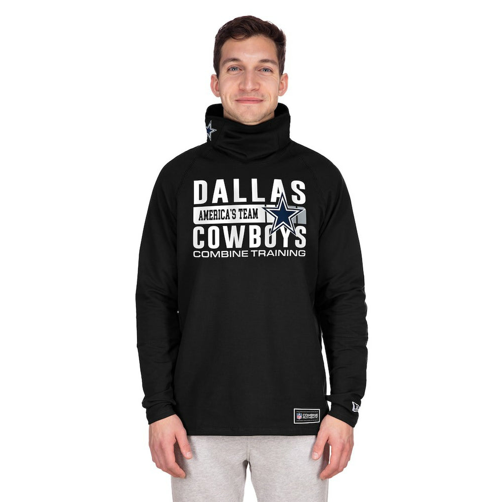Dallas Cowboys New Era Functional Fandom Balaclava Helmet Stripe Tri-Blend Hoodie