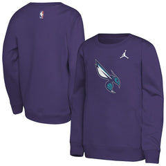 Charlotte Hornets Jordan Brand Youth Courtside Statement Edition Sweatshirt Discount