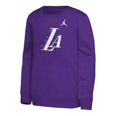 Los Angeles Lakers Jordan Brand Youth Courtside Statement Edition Sweatshirt Online