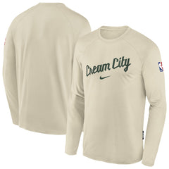 Milwaukee Bucks Youth 2025/26 City Edition Dri-Fit Long Sleeve Game Top Online