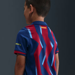 Barcelona Preschool 2025/26 Fourth Stadium Kit Set Blue/Red - Nike
