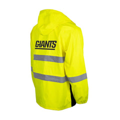 New York Giants Hi-Vis Safety Waterproof Rainshell Full-Zip Hooded Jacket