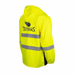 Tennessee Titans Hi-Vis Safety Waterproof Rainshell Full-Zip Hooded Jacket