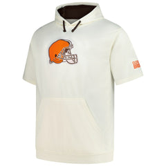 Cleveland Browns Profile Big & Tall Chest Print and Logo Short Sleeve Pullover Hoodie