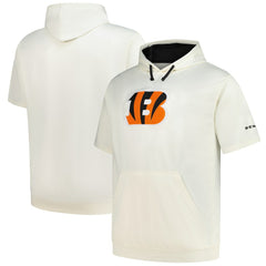 Cincinnati Bengals Profile Big & Tall Chest Print and Logo Short Sleeve Pullover Hoodie