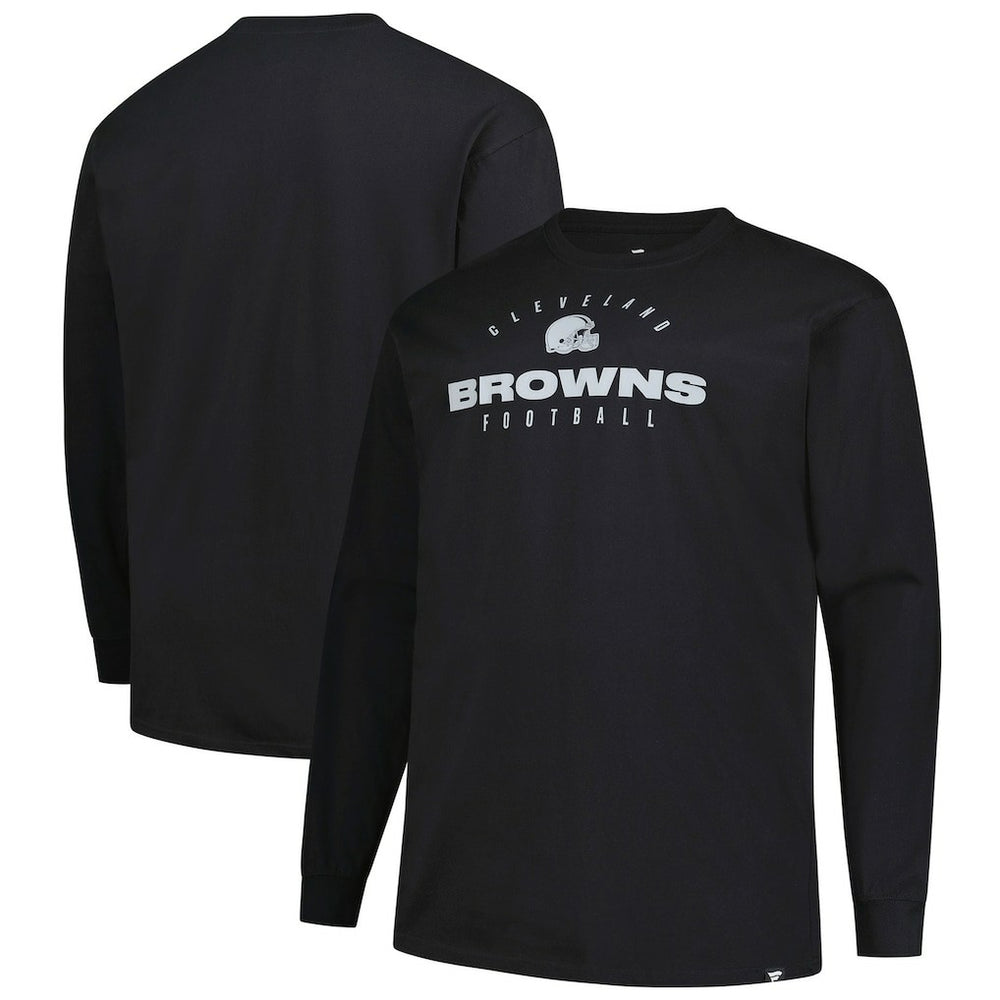 Cleveland Browns Fanatics Big & Tall Coverage Scheme Long Sleeve T-Shirt