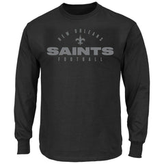 New Orleans Saints Fanatics Big & Tall Coverage Scheme Long Sleeve T-Shirt