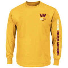 Washington Commanders Fanatics Big & Tall Clock Management Legacy Long Sleeve T-Shirt