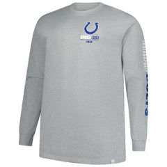Indianapolis Colts Fanatics Big & Tall Clock Management Legacy Long Sleeve T-Shirt
