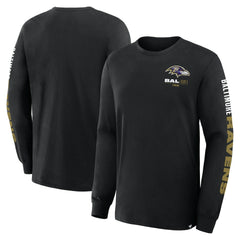 Baltimore Ravens Fanatics Big & Tall Clock Management Legacy Long Sleeve T-Shirt