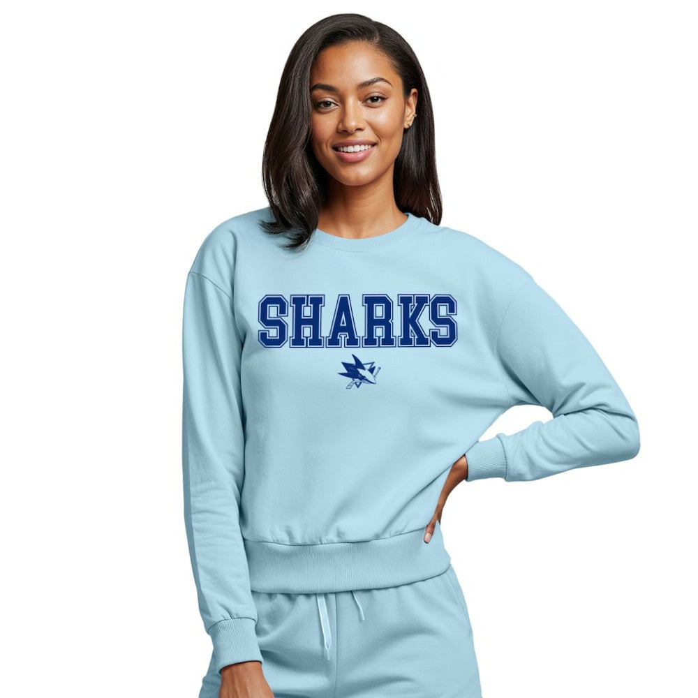 San Jose Sharks Concepts Sport Women's Tonal Pullover Sweatshirt Online