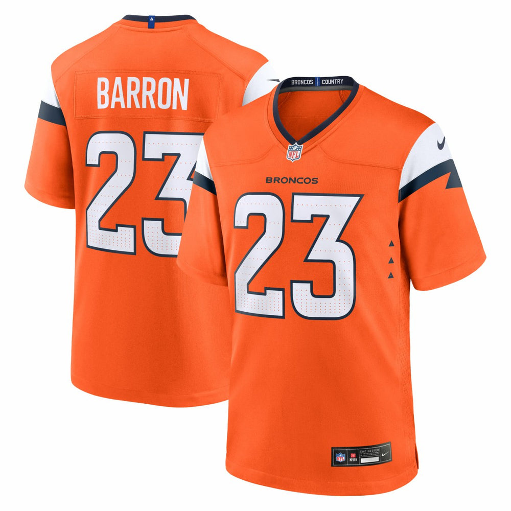Denver Broncos Nike Jahdae Barron 2025 NFL Draft First Round Pick Game Jersey