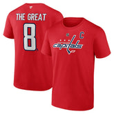 Alexander Ovechkin Washington Capitals Fanatics NHL All-Time Leading Goal Scorer The Great 8 Name & Number T-Shirt Discount