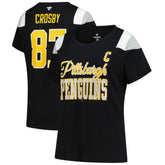 Sidney Crosby Pittsburgh Penguins Fanatics Women's Plus Size Name & Number Scoop Neck T-Shirt Online