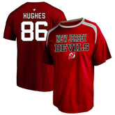 Jack Hughes New Jersey Devils Fanatics Women's Plus Size Name & Number Scoop Neck T-Shirt Sale