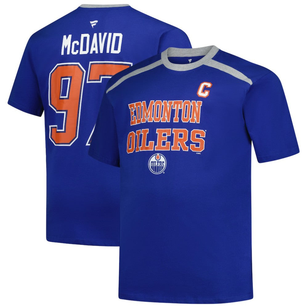Connor McDavid Edmonton Oilers Profile Big & Tall Name & Number T-Shirt Discount