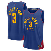 Julian Strawther Denver Nuggets Fast Break Replica Player Jersey sale Discount