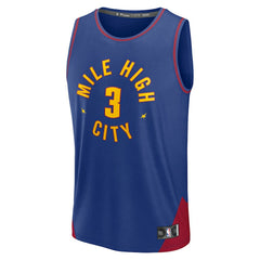 Julian Strawther Denver Nuggets Fast Break Replica Player Jersey sale Discount