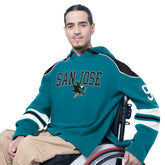 San Jose Sharks G-III Sports by Carl Banks Adaptive Wear Lord Stanley Hooded Long Sleeve Sweatshirt Outlet