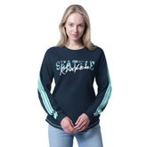 Seattle Kraken G-III 4Her by Carl Banks Women's Advantage Thermal Long-Sleeve Tri-Blend T-Shirt Outlet