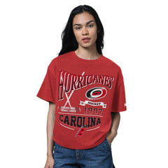 Carolina Hurricanes Starter Women's Oversized Hall of Fame T-Shirt On Sale