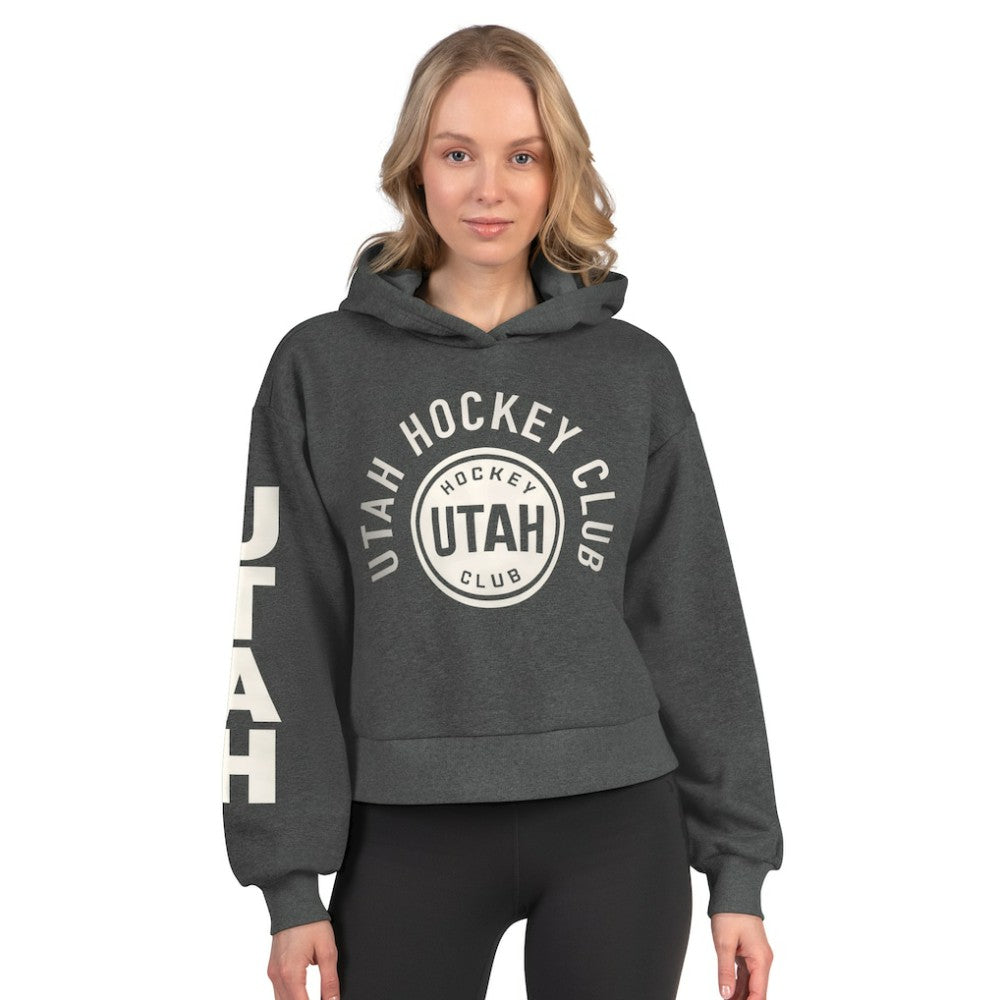 Utah Mammoth Starter Women's Star Player Cropped Fleece Hoodie For Sale