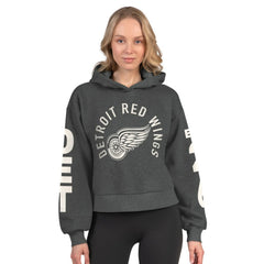 Detroit Red Wings Starter Women's Star Player Cropped Fleece Hoodie Online