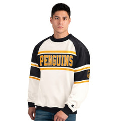 Pittsburgh Penguins Starter Male Adult Defense Fleece Crewneck Sweatshirt Discount
