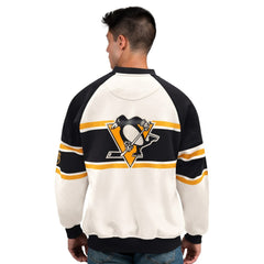 Pittsburgh Penguins Starter Male Adult Defense Fleece Crewneck Sweatshirt Discount