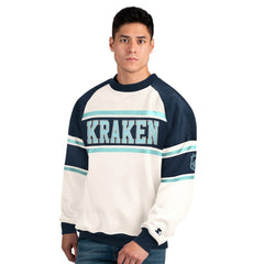 Seattle Kraken Starter Male Adult Defense Fleece Crewneck Sweatshirt Discount