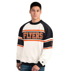 Philadelphia Flyers Starter Male Adult Defense Fleece Crewneck Sweatshirt For Sale