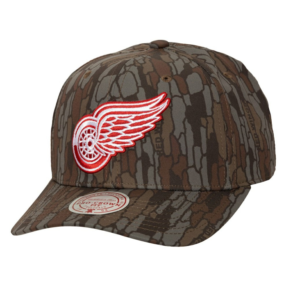 Detroit Red Wings Mitchell & Ness Hidden Camo Pro Crown Adjustable Hat On Sale