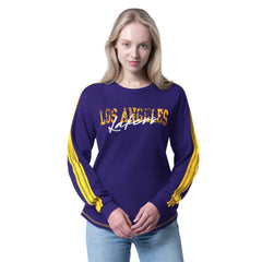 Los Angeles Lakers G-III 4Her by Carl Banks Women's Advantage Tri-Blend Long Sleeve T-Shirt New