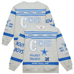 Dallas Cowboys Mitchell & Ness All Over Print Retro Fleece Sweatshirt