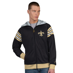 New Orleans Saints Pro Player Helmet Full-Zip Hooded Track Jacket