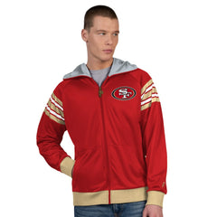 San Francisco 49ers Pro Player Helmet Full-Zip Hooded Track Jacket