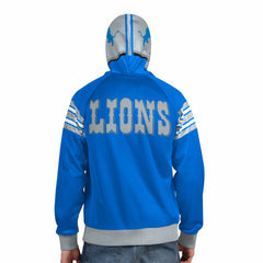 Detroit Lions Pro Player Retro Helmet Full-Zip Hooded Track Jacket