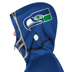 Seattle Seahawks Pro Player Retro Helmet Full-Zip Hooded Track Jacket