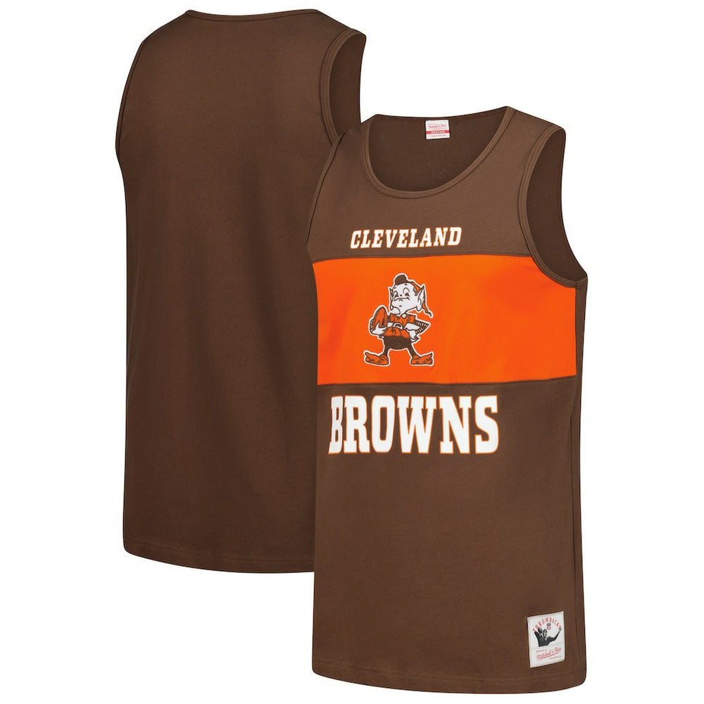 Cleveland Browns Mitchell & Ness Retro Colorblock Tank Top