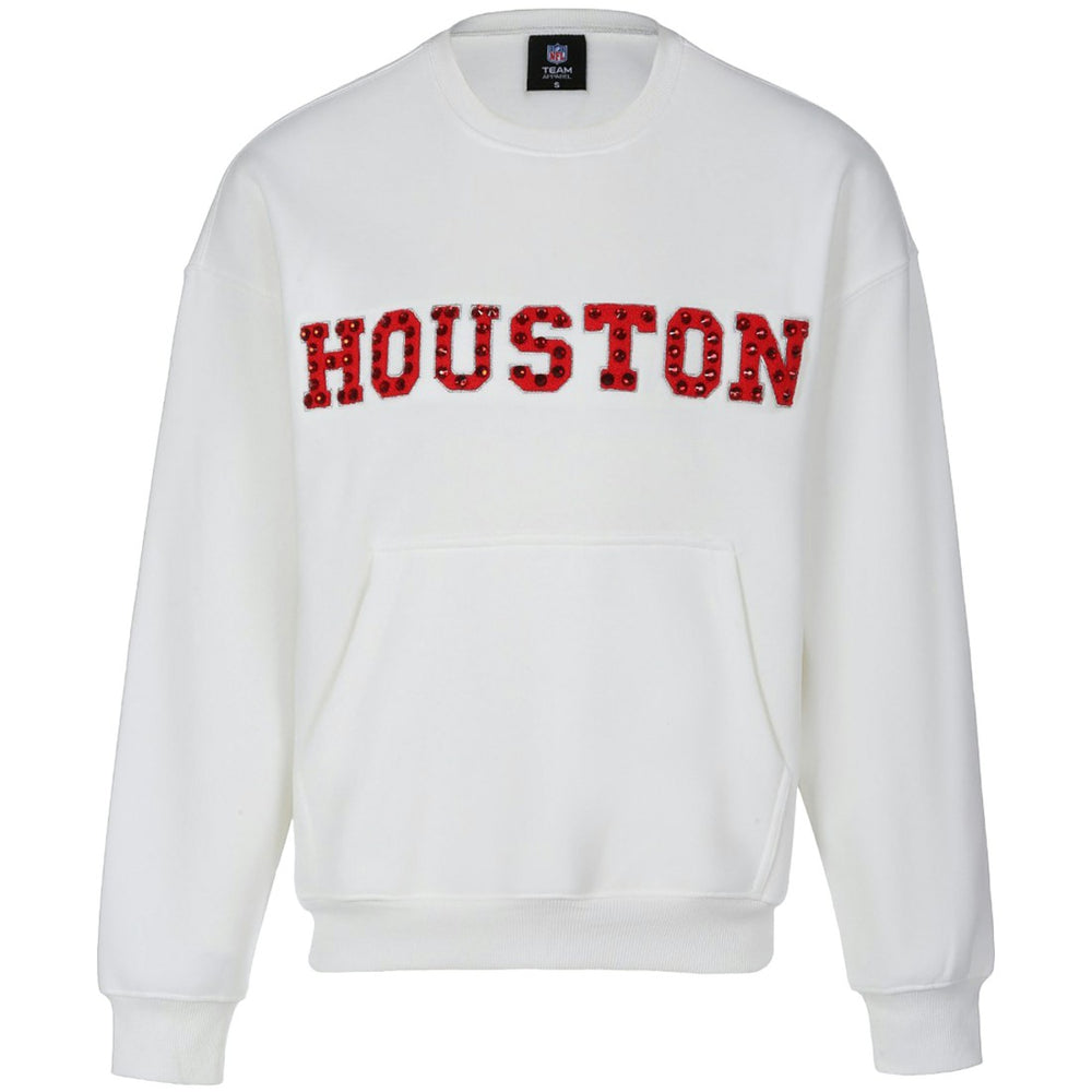 Houston Texans Cuce Women's Chenille Jeweled Sweatshirt