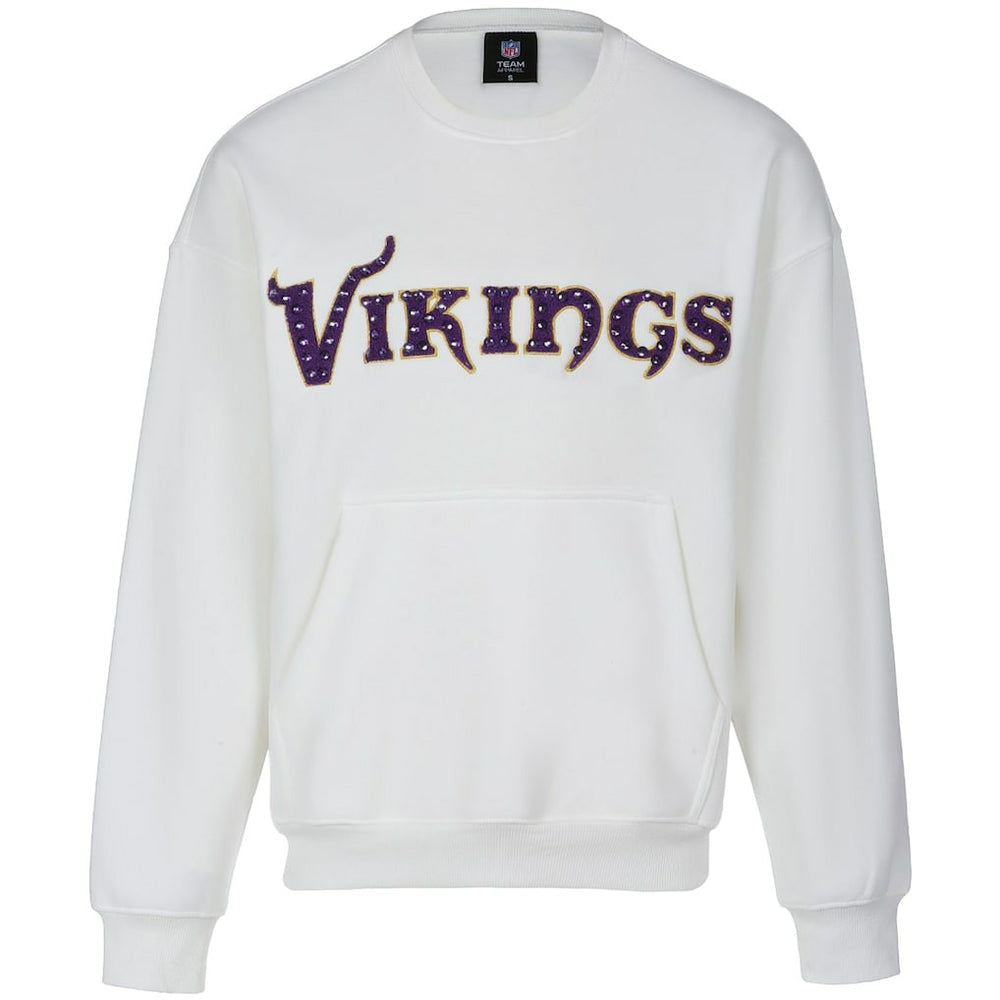 Minnesota Vikings Cuce Women's Chenille Jeweled Sweatshirt