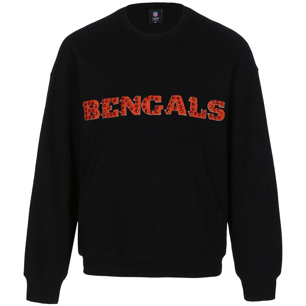 Cincinnati Bengals Cuce Women's Chenille Jeweled Sweatshirt