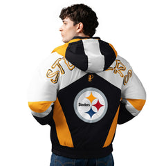 Pittsburgh Steelers Pro Player Shoulder To Shoulder Polyfill Full-Zip Hooded Jacket