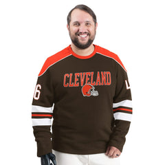 Cleveland Browns G-III Sports by Carl Banks Adaptive Lord Stanley Crewneck Sweatshirt