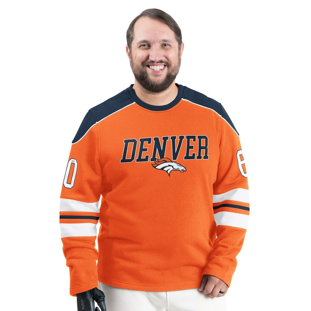 Denver Broncos G-III Sports by Carl Banks Adaptive Lord Stanley Crewneck Sweatshirt