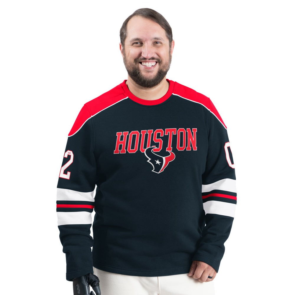Houston Texans G-III Sports by Carl Banks Adaptive Lord Stanley Crewneck Sweatshirt