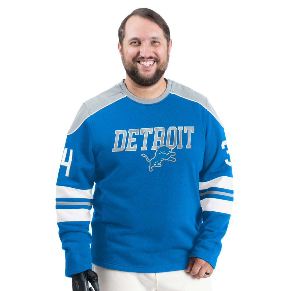 Detroit Lions G-III Sports by Carl Banks Adaptive Lord Stanley Crewneck Sweatshirt