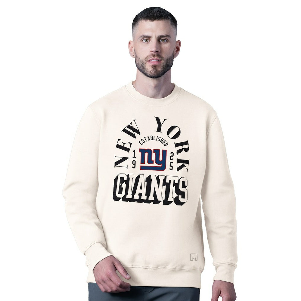 New York Giants MSX by Michael Strahan Whiteout Tri-Blend Sweatshirt